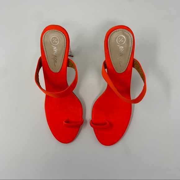 Nasty Gal Bright Orange High Heel Sandals - Picture 14 of 16